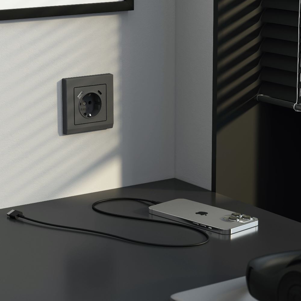 Рамка из поликарбоната Werkel Stark на 1 пост Графит матовый W0011864 — изображение 2