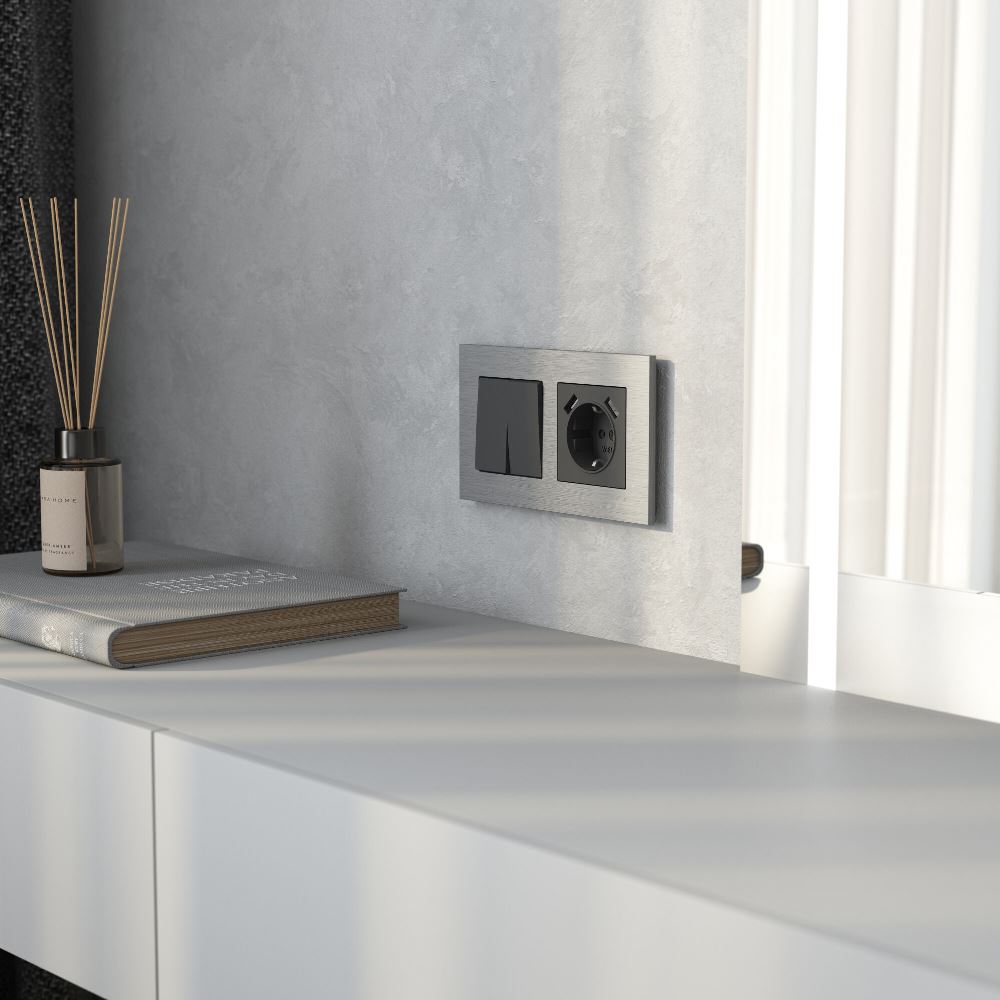 Рамка из металла Werkel AluMax на 2 поста Алюминий W0023506 — изображение 3