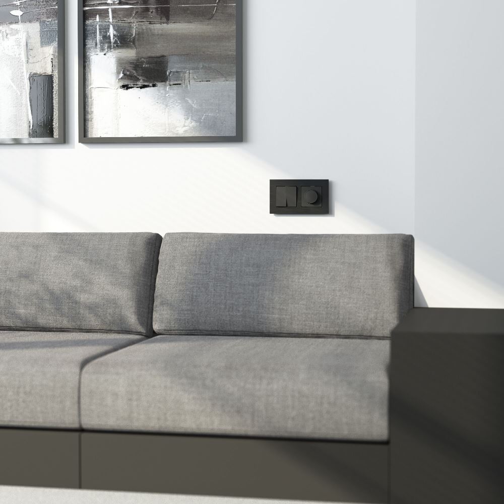 Рамка из металла Werkel AluMax на 2 поста Черный алюминий W0023508 — изображение 3