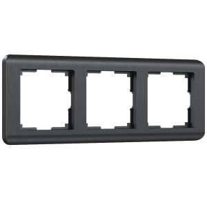 Рамка из поликарбоната Werkel Stream на 3 поста Графит W0032104