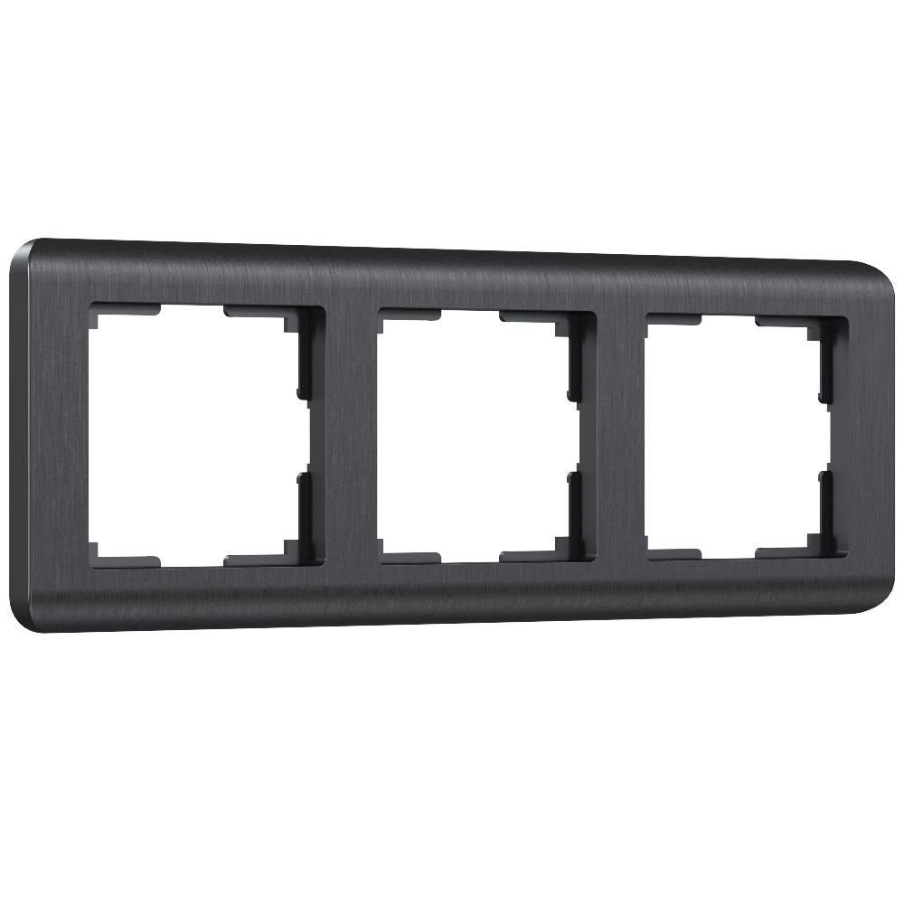 Рамка из поликарбоната Werkel Stream на 3 поста Графит W0032104