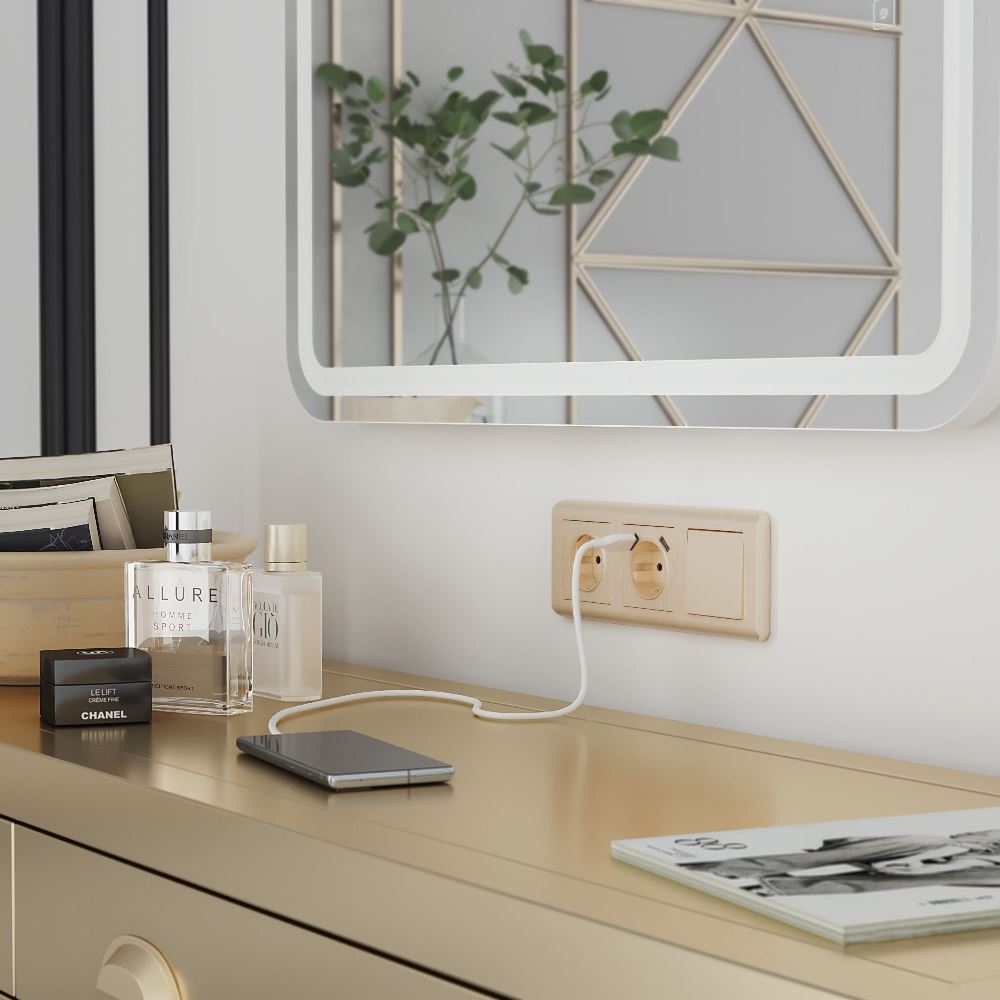 Рамка из поликарбоната Werkel Stream на 3 поста Шампань W0032111 — изображение 2