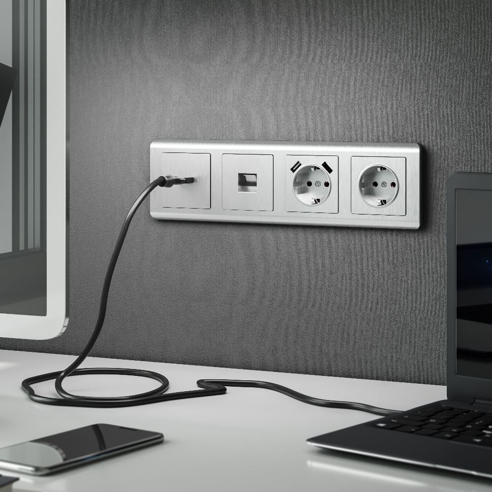 Рамка из поликарбоната Werkel Stream на 4 поста Серебряный W0042106 — изображение 2