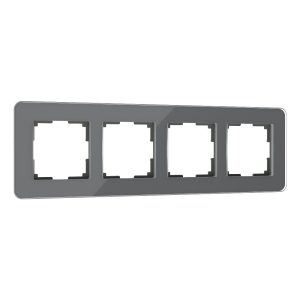 Рамка стеклянная Werkel Elite на 4 поста Графит W0042440