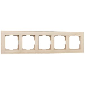 Рамка стеклянная Werkel Favorit на 5 постов Шампань W0051111
