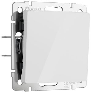 Выключатель одноклавишный встраиваемый Werkel Белый W1110041