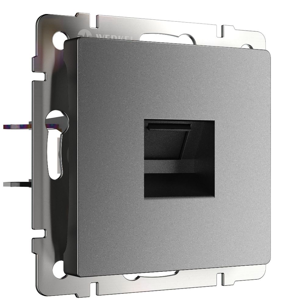 Розетка встраиваемая Ethernet Werkel RJ-45 Графит матовый W1181064