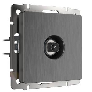 ТВ-розетка встраиваемая оконечная Werkel Графит рифленый W1183004