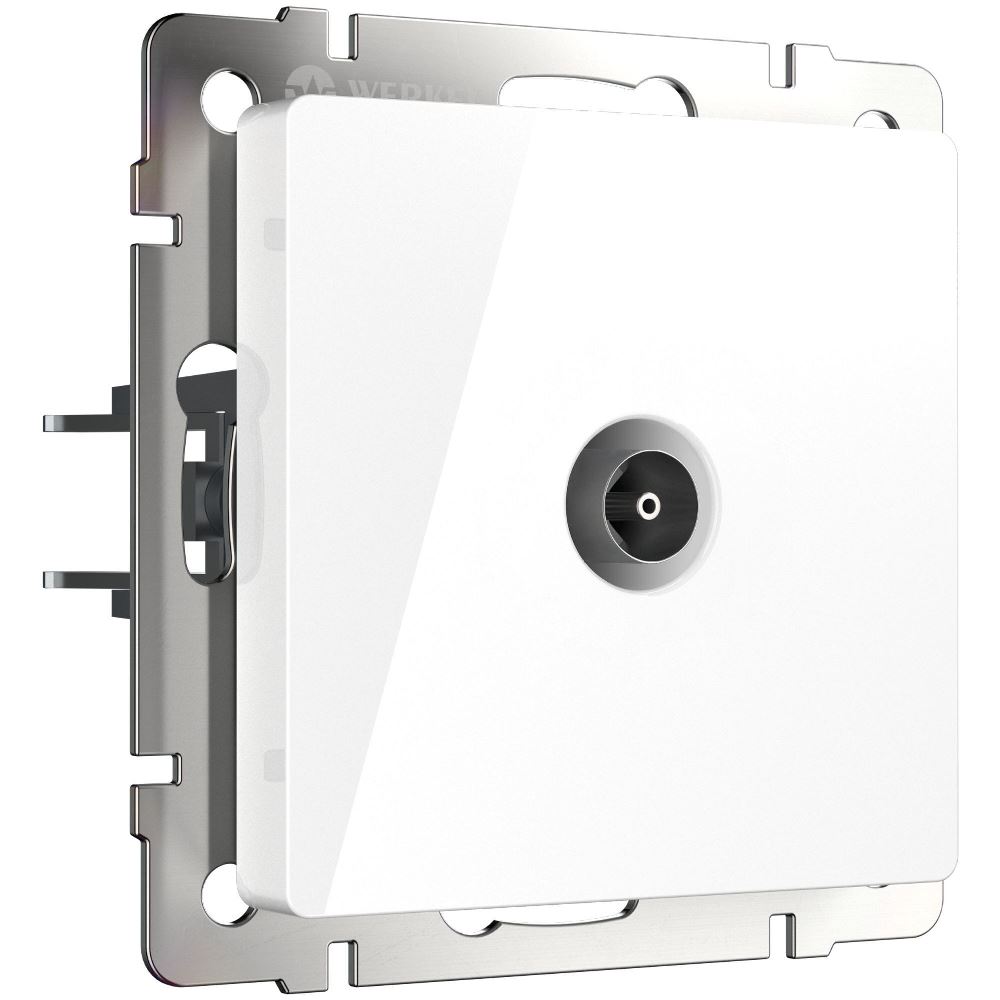 ТВ-розетка встраиваемая проходная Werkel Белый W1184001