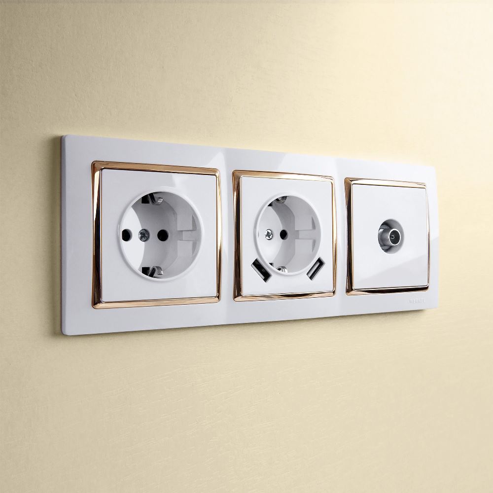 ТВ-розетка встраиваемая проходная Werkel Белый W1184001 — изображение 3