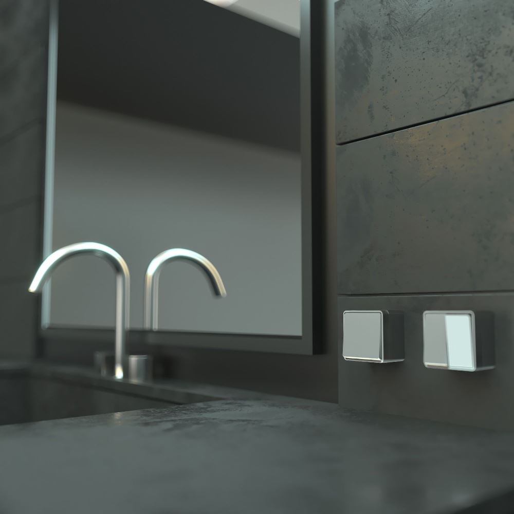 Выключатель двухклавишный накладной Werkel Gallant Cеребряный W5020006 — изображение 2