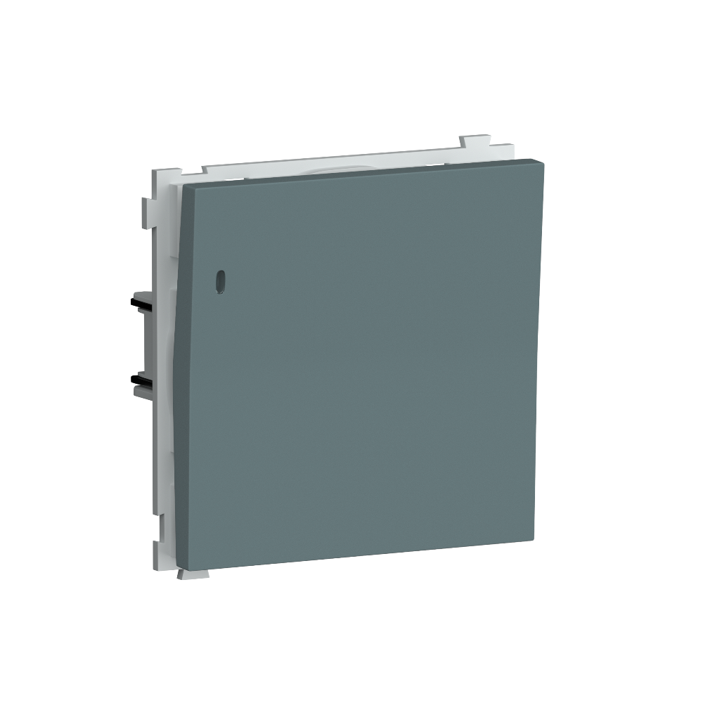 Выключатель одноклавишный встраиваемый Donel R98 с подсветкой Изумруд матовый DA03101-DA29039