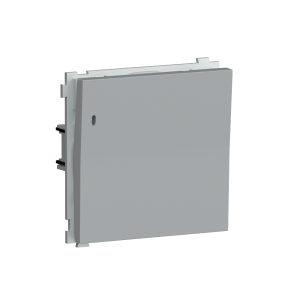 Выключатель одноклавишный встраиваемый проходной Donel R98 с подсветкой Серый матовый DA03106-DA29040