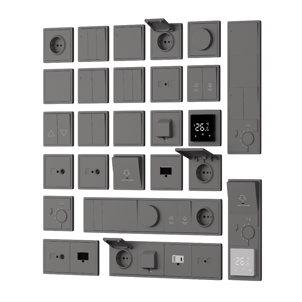 Выключатель двухклавишный встраиваемый Donel R98 Шоколад матовый DA10500-DA29542 — изображение 3