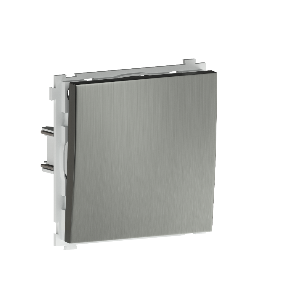 Выключатель одноклавишный встраиваемый проходной Donel R98 Metal Никель DA10600-DA296NB