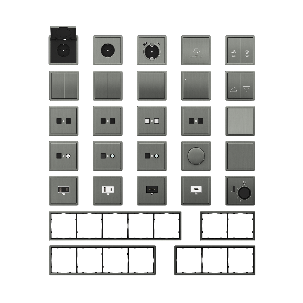 Выключатель одноклавишный встраиваемый проходной Donel R98 Metal Никель DA10600-DA296NB — изображение 3