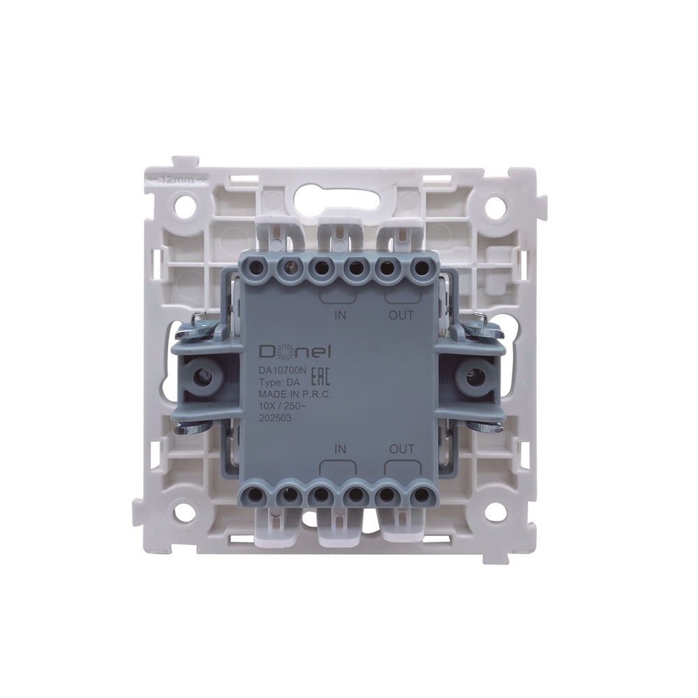 Выключатель одноклавишный встраиваемый перекрестный Donel R98 с 3-х мест Карбон матовый DA10700N-DA29630 — изображение 4