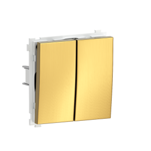 Выключатель двухклавишный встраиваемый перекрестный Donel R98 Metal Золото матовое DA10900-DA295BR