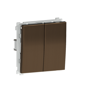 Выключатель двухклавишный встраиваемый перекрестный Donel R98 Metal Латунь DA10900-DA295ME