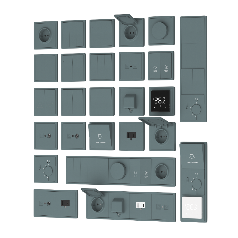 Выключатель жалюзи встраиваемый Donel R98 Изумруд матовый DA15800-DA29439 — изображение 3