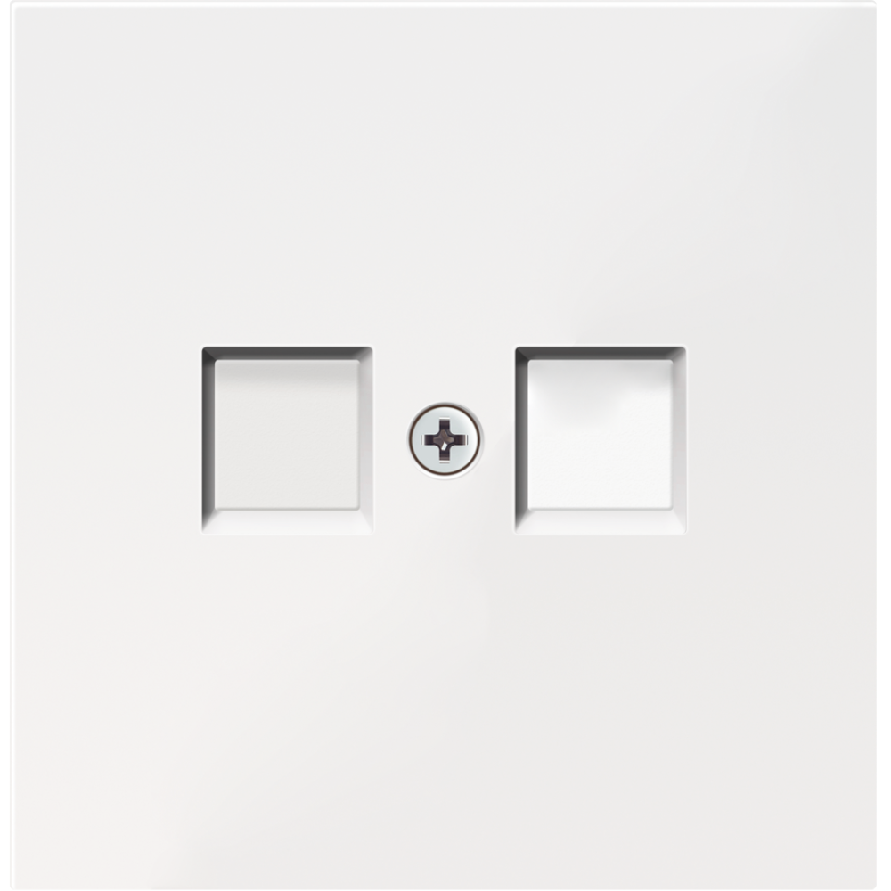 Розетка встраиваемая двойная Ethernet Donel R98 RJ45 2-я Cat.6/ClassE-8/8 Белый глянцевый DA16600-DA86903 — изображение 2