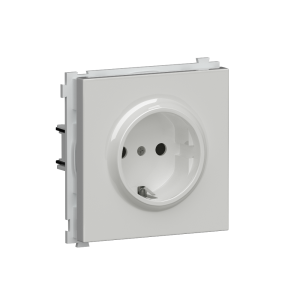 Розетка встраиваемая Donel R98 Schuko с заземлением и шторками на клеммах Белый глянцевый DA17700-DA22003