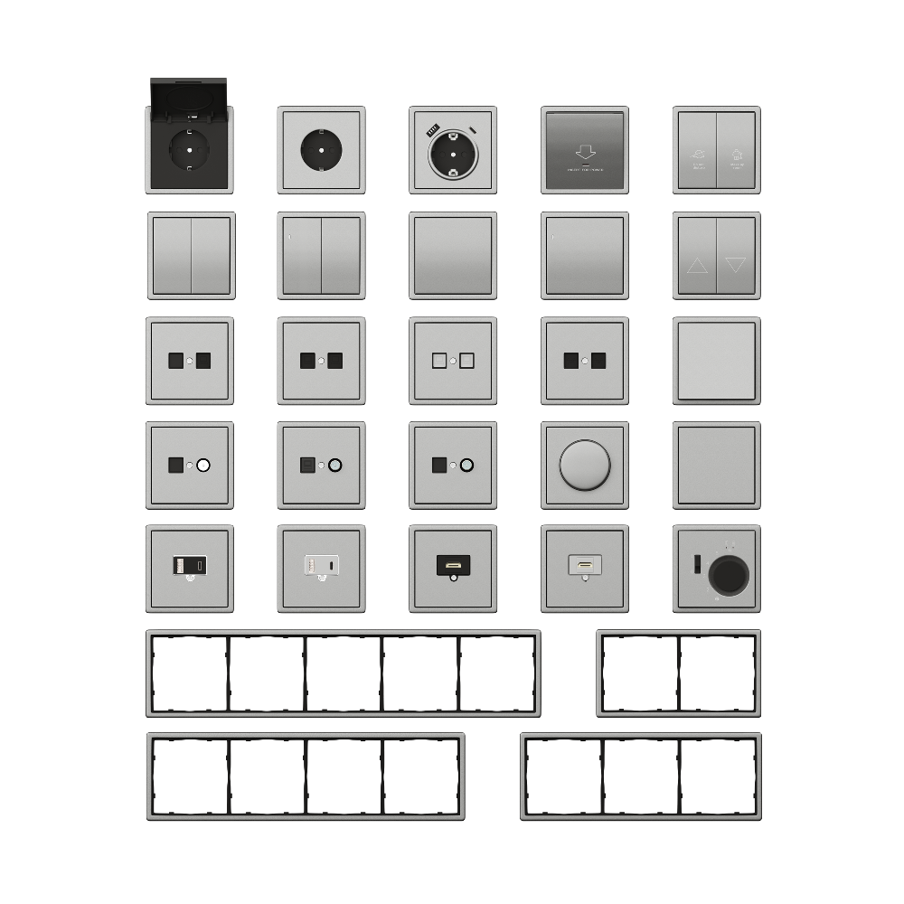 Рамка из металла Donel R98 Metal на 1 пост Благородная сталь DA211ES — изображение 2