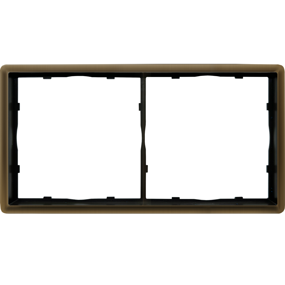 Рамка из металла Donel R98 Metal на 2 поста Латунь DA212ME