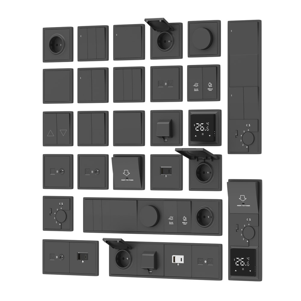 Рамка пластиковая Donel R98 на 4 поста Черный матовый DA21428 — изображение 2
