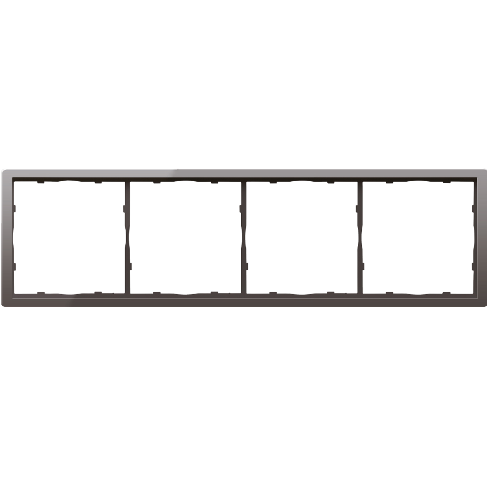 Рамка пластиковая Donel R98 на 4 поста Сталь матовая DA21437