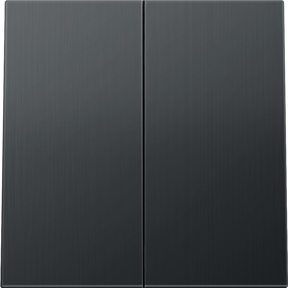 Выключатель двухклавишный встраиваемый звонковый Donel R98 Metal Вороненая сталь DA25100-DA295GS — изображение 2