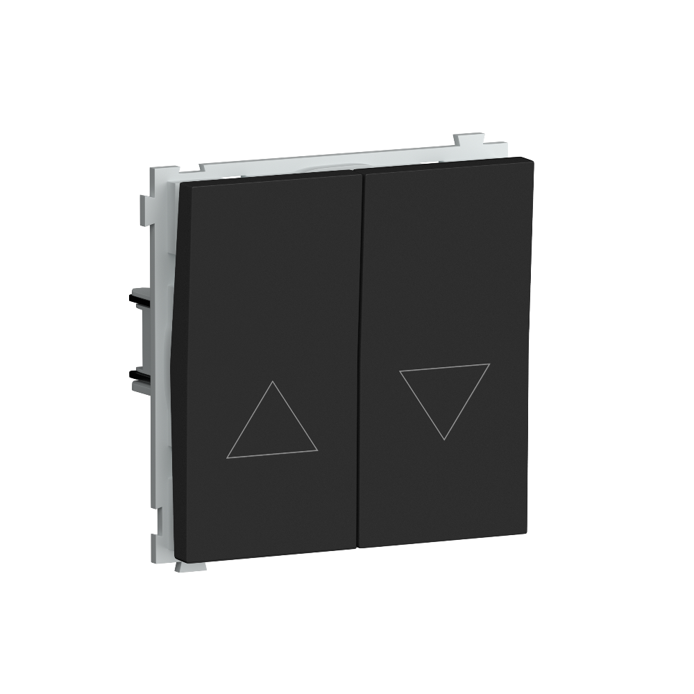 Выключатель жалюзи встраиваемый Donel R98 с блокировкой Черный матовый DA25800-DA29428