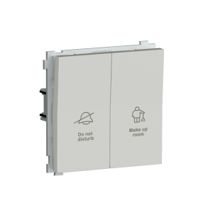 Выключатель двухклавишный встраиваемый Donel R98 с символами DND/MUR Белый глянцевый DA25800-DA88803