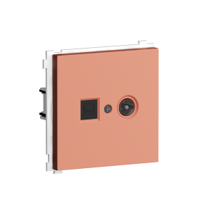 Розетка встраиваемая комбинированная Donel R98 RJ45+ SAT Коралл матовый DA30600-DA88945