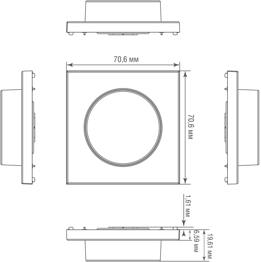 Диммер Donel R98 Metal Triac с доп. входом Благородная сталь DDIM300LED-DA650ES — изображение 6