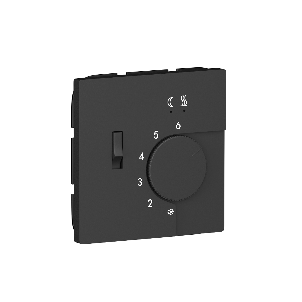 Терморегулятор механический Donel R98 с внешним датчиком пола Черный матовый DTEF231-DA14928