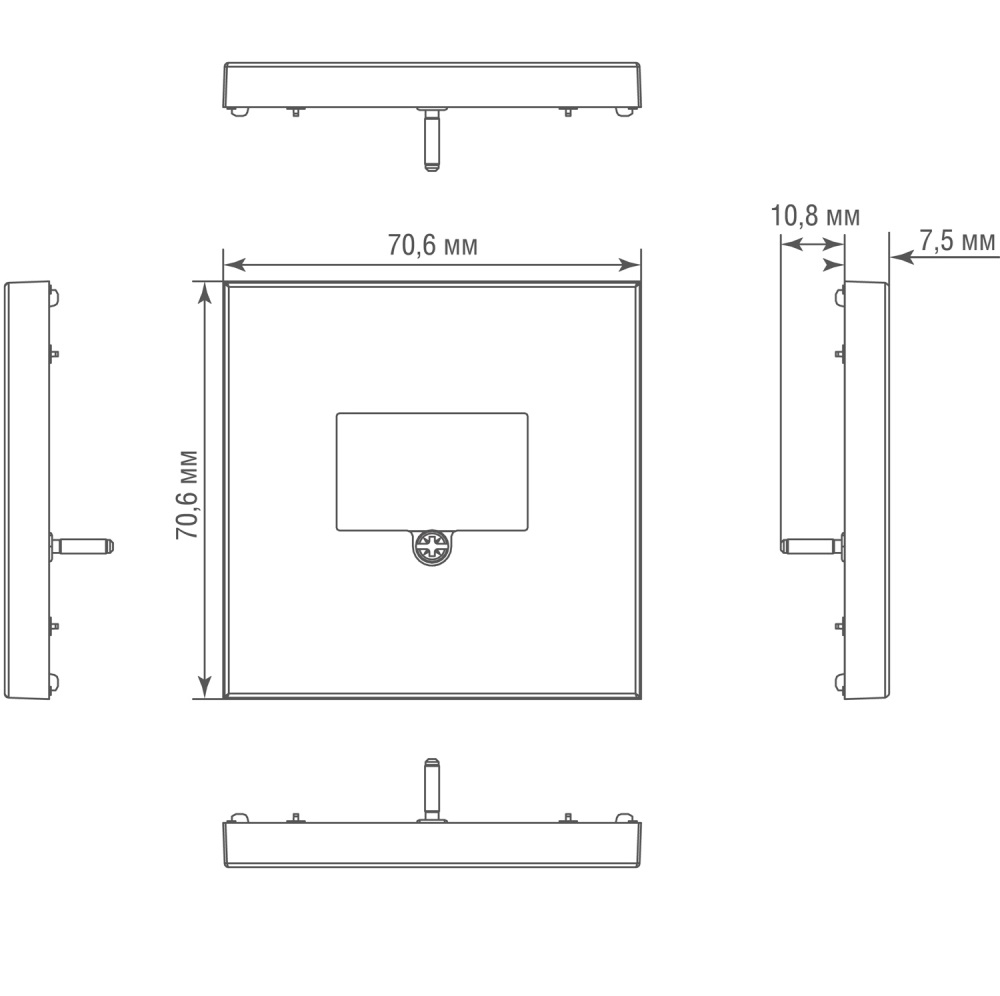 Розетка встраиваемая HDMI Donel R98 Metal 2.0a Никель STRS20A-DA276NB — изображение 5