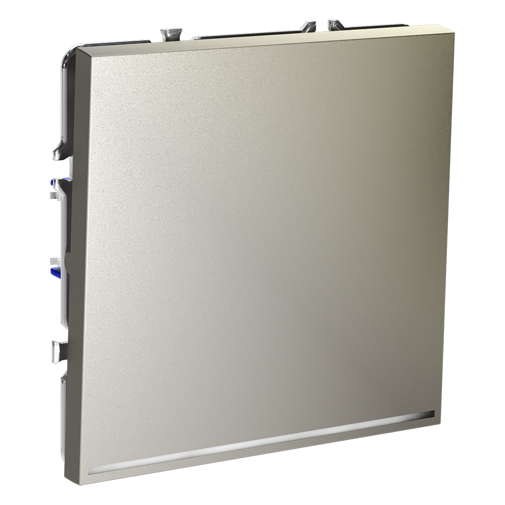 Выключатель одноклавишный встраиваемый Voltum S70 с подсветкой Шелк VLS010204 — изображение 2