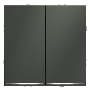 Выключатель двухклавишный встраиваемый Voltum S70 с подсветкой Титан VLS020206