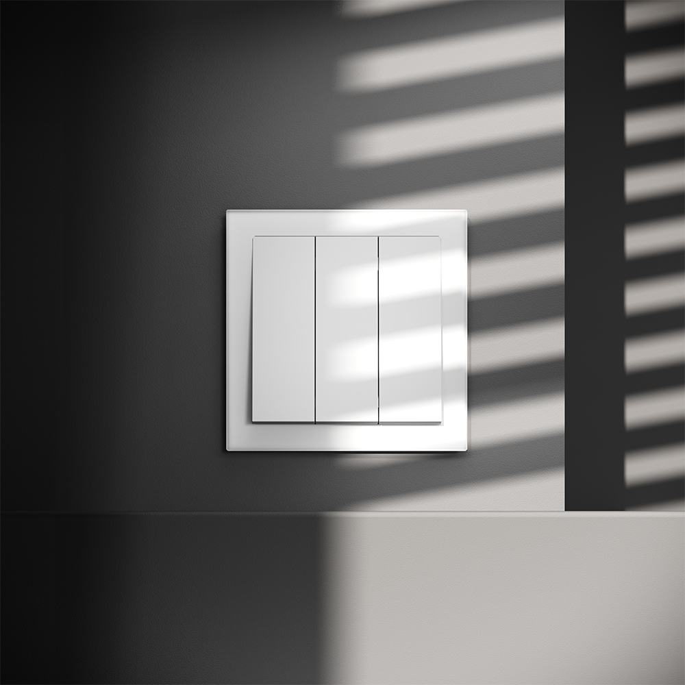 Выключатель трехклавишный встраиваемый Voltum S70 Белый матовый VLS030102 — изображение 4