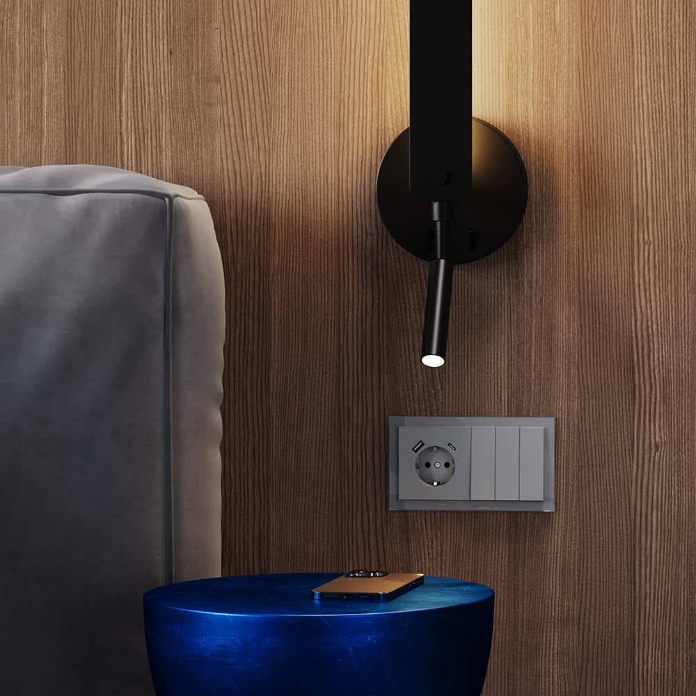 Выключатель трехклавишный встраиваемый Voltum S70 Сталь VLS030105 — изображение 4