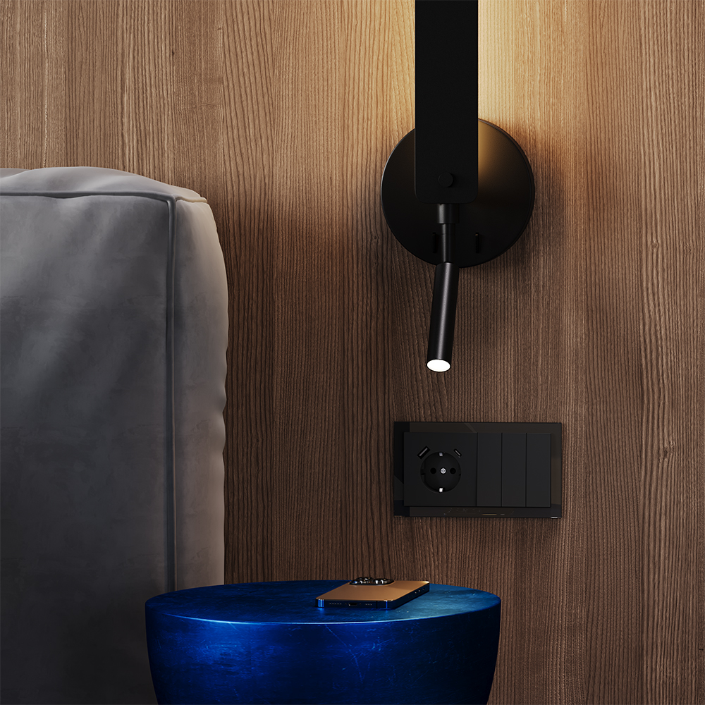 Выключатель трехклавишный встраиваемый Voltum S70 Черный матовый VLS030108 — изображение 5