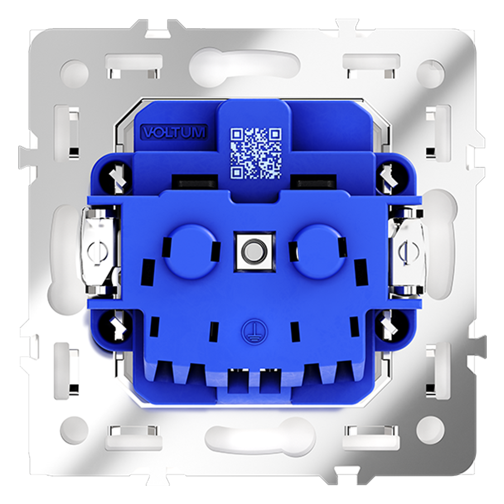 Розетка встраиваемая Voltum S70 с заземлением Soft touch Белый Глянцевый VLS040101 — изображение 3