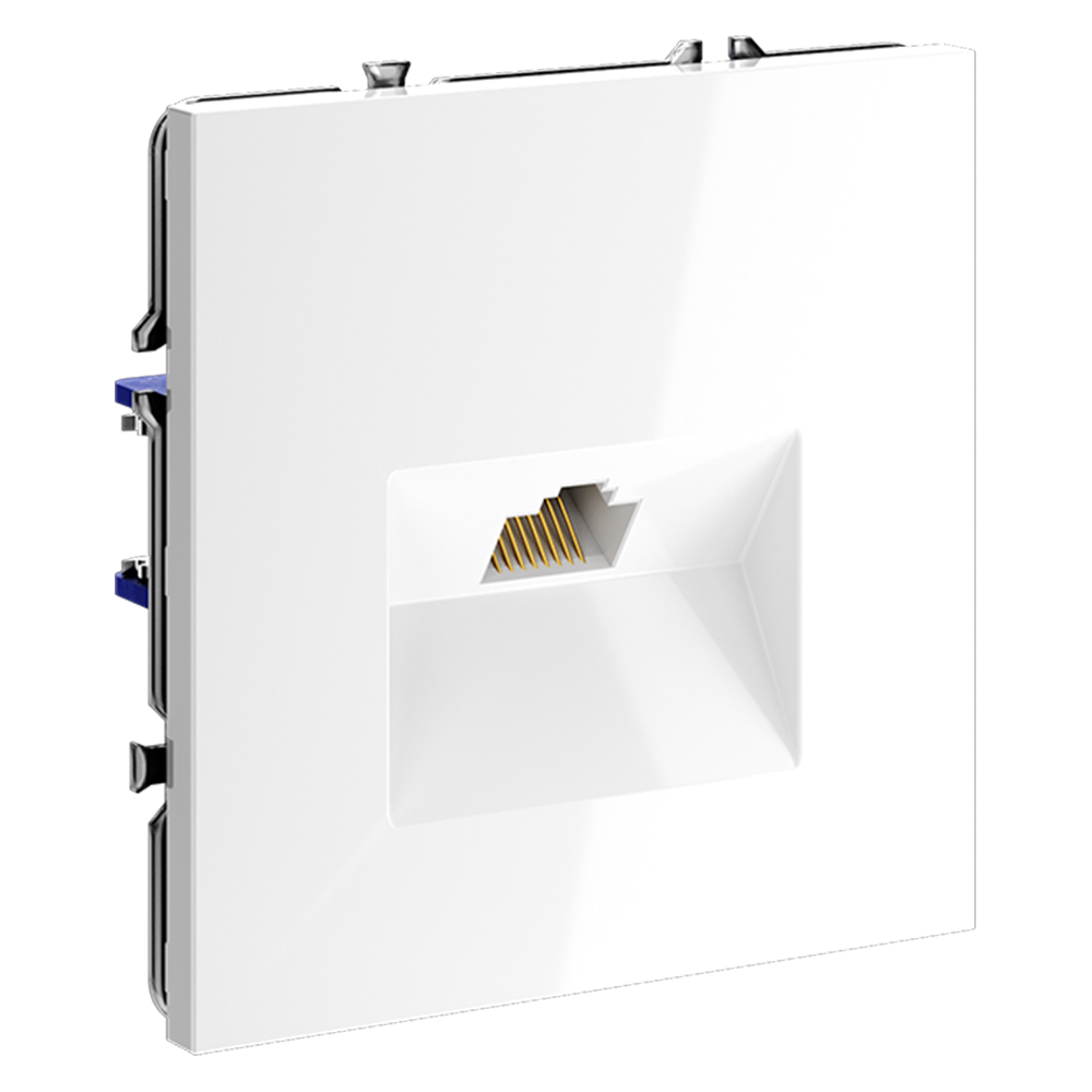 Розетка встраиваемая Ethernet Voltum S70 RJ45 cat.6 Белый Глянцевый VLS060101 — изображение 2