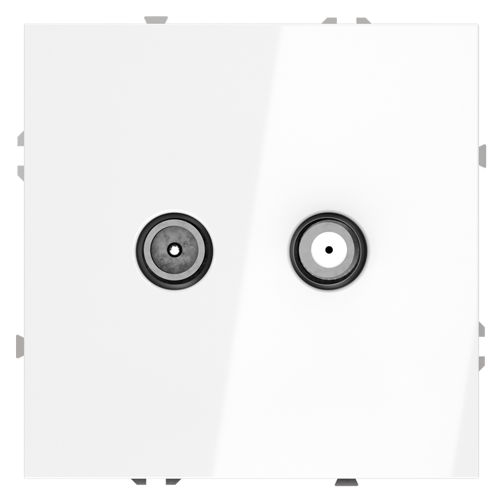 Розетка встраиваемая TV-SAT Voltum S70 оконечная Белый Глянцевый VLS060401