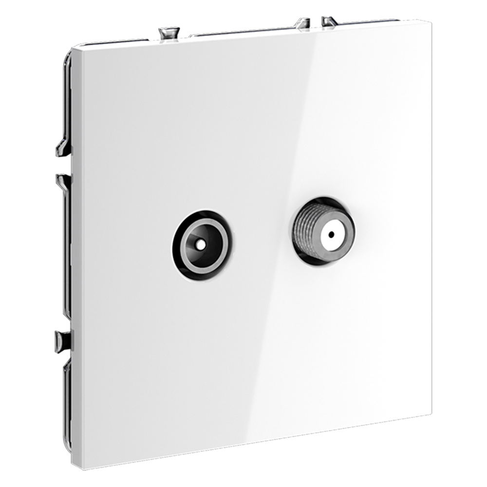 Розетка встраиваемая TV-SAT Voltum S70 оконечная Белый Глянцевый VLS060401 — изображение 2