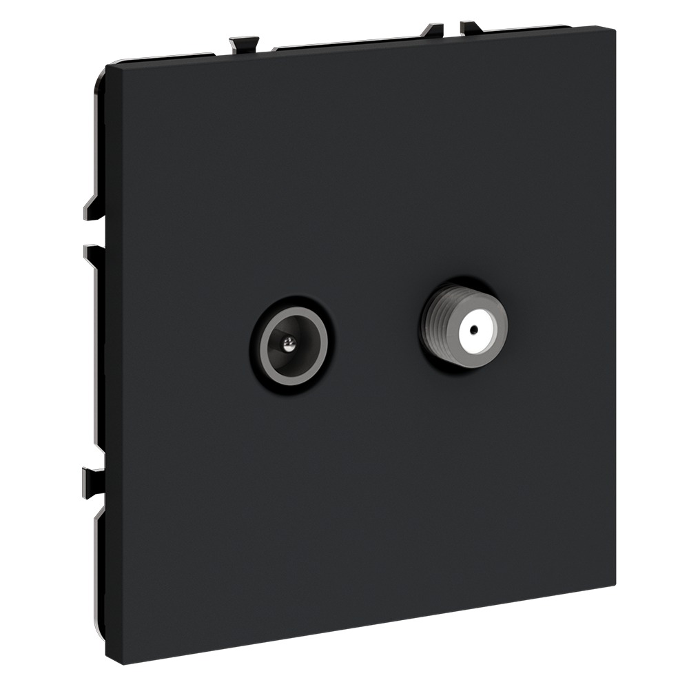 Розетка встраиваемая TV-SAT Voltum S70 оконечная Графит VLS060407 — изображение 2