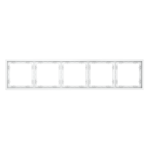 Рамка пластиковая Voltum S70 на 5 постов Белый матовый VLS100502