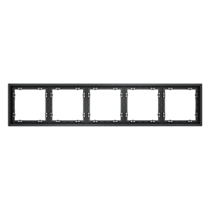 Рамка пластиковая Voltum S70 на 5 постов Графит глянцевый VLS100507