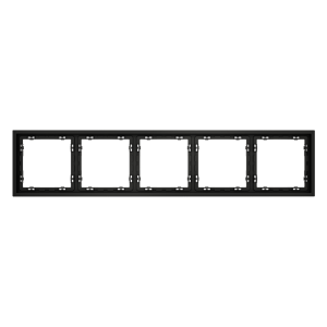 Рамка пластиковая Voltum S70 на 5 постов Черный матовый VLS100508